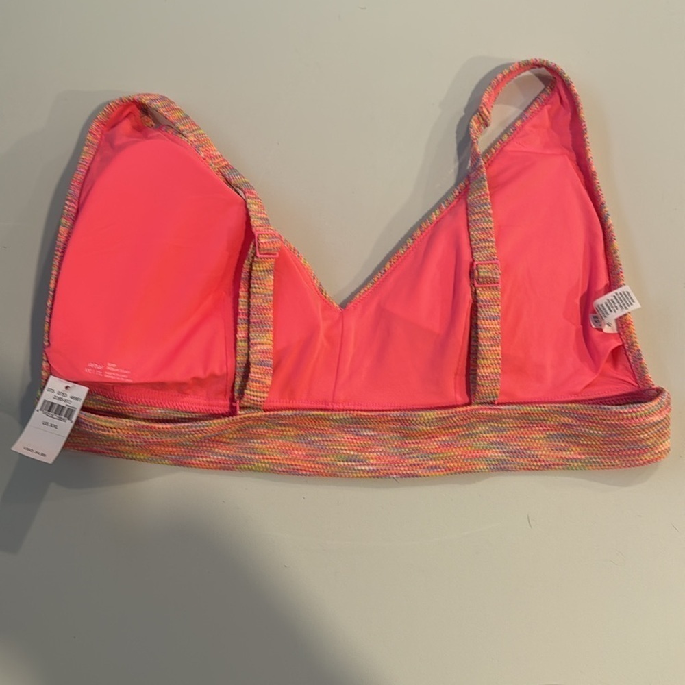 [aerie] NWT Rainbow Jacquard Scoop Bikini Top - Picture 2 of 5